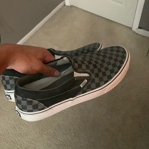 (Slight used) Size 13 Slip on Black checkered board Vans